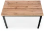 Stół Cobalt 120 cm w stylu loftowym do jadalni dąb wotan/czarny