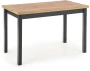 Stół Cobalt 120 cm w stylu loftowym do jadalni dąb wotan/czarny