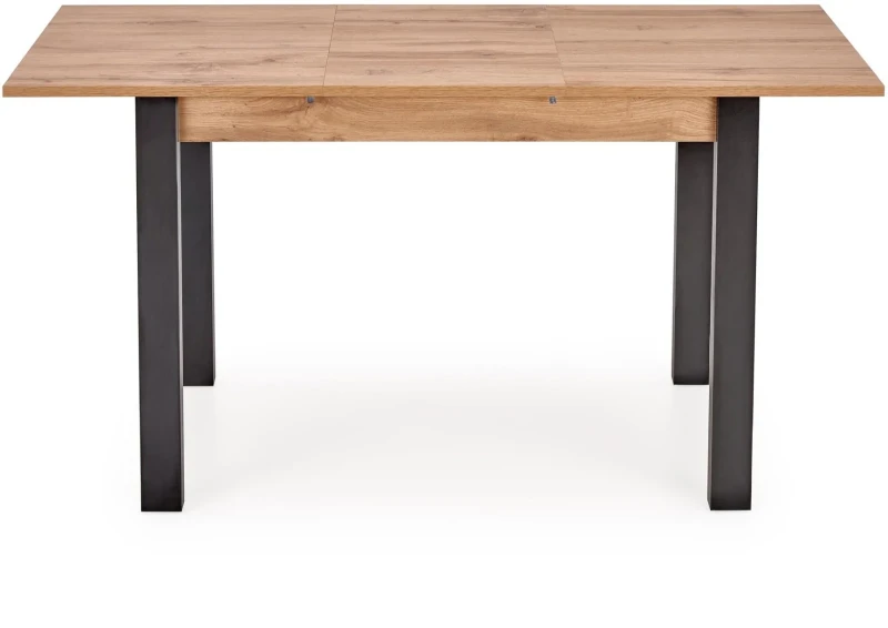Stół rozkładany Gino 100-135 cm prostokątny do jadalni dąb wotan/czarny