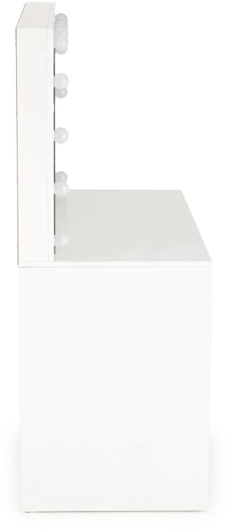 Toaletka Hollywood XL 120 cm z lustrem oświetlenie LED do sypialni biały
