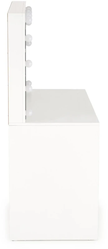 Toaletka Hollywood XL 120 cm z lustrem oświetlenie LED do sypialni biały