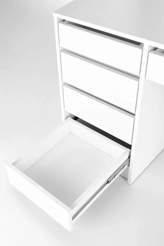 Toaletka Hollywood XL 120 cm z lustrem oświetlenie LED do sypialni biały