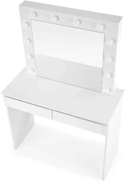 Toaletka Hollywood 94 cm z lustrem oświetlenie LED do sypialni biały