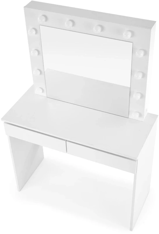 Toaletka Hollywood 94 cm z lustrem oświetlenie LED do sypialni biały