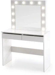 Toaletka Hollywood 94 cm z lustrem oświetlenie LED do sypialni biały