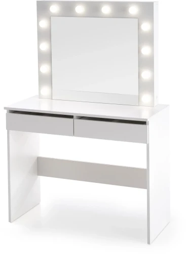 Toaletka Hollywood 94 cm z lustrem oświetlenie LED do sypialni biały