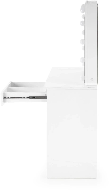 Toaletka Hollywood 94 cm z lustrem oświetlenie LED do sypialni biały