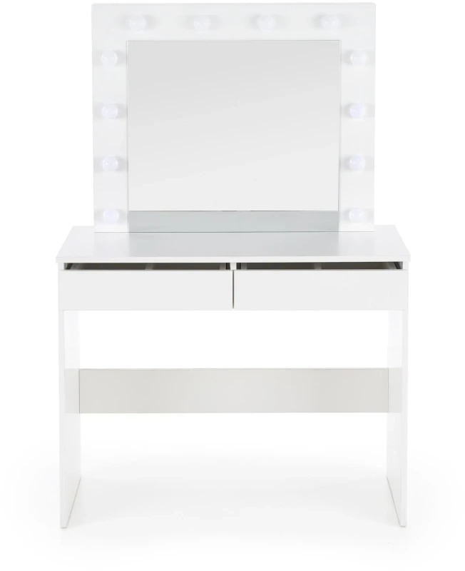 Toaletka Hollywood 94 cm z lustrem oświetlenie LED do sypialni biały