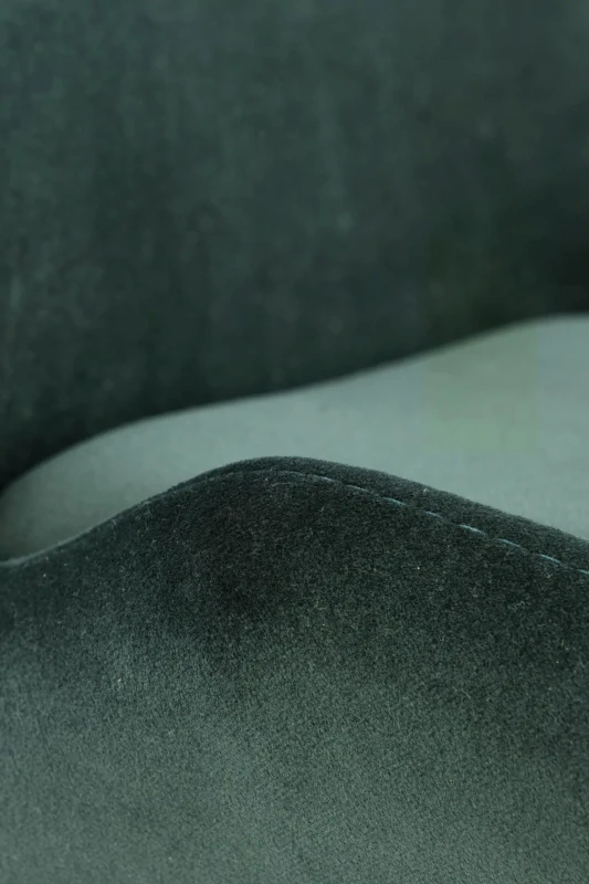 Krzesło tapicerowane K-454 na metalowym stelażu do salonu czarny/ciemny zielony