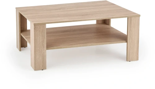Stolik kawowy Kwadro 110 cm z dolną półką do salonu dąb sonoma