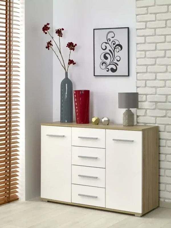Komoda Lima KM-4 dąb sonoma / biały