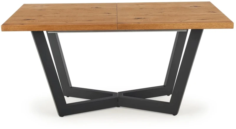 Stół rozkładany Massive 160-250 cm loftowy do jadalni jasny dąb/czarny