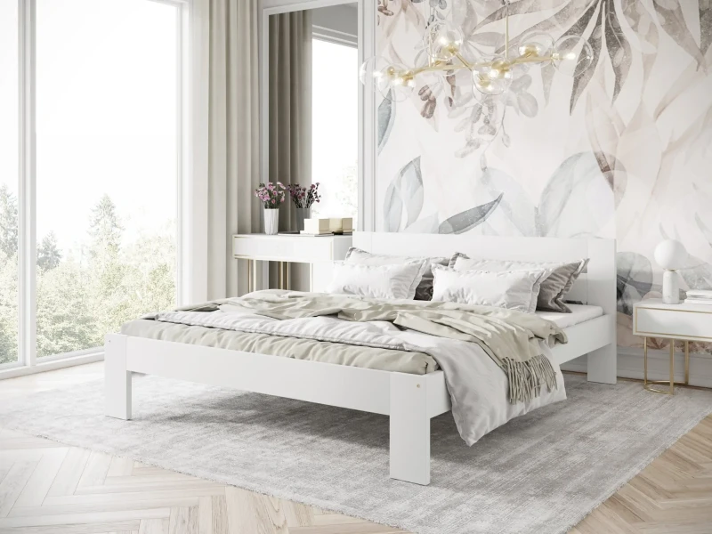 Łóżko drewniane Matilda 160x200 cm biały