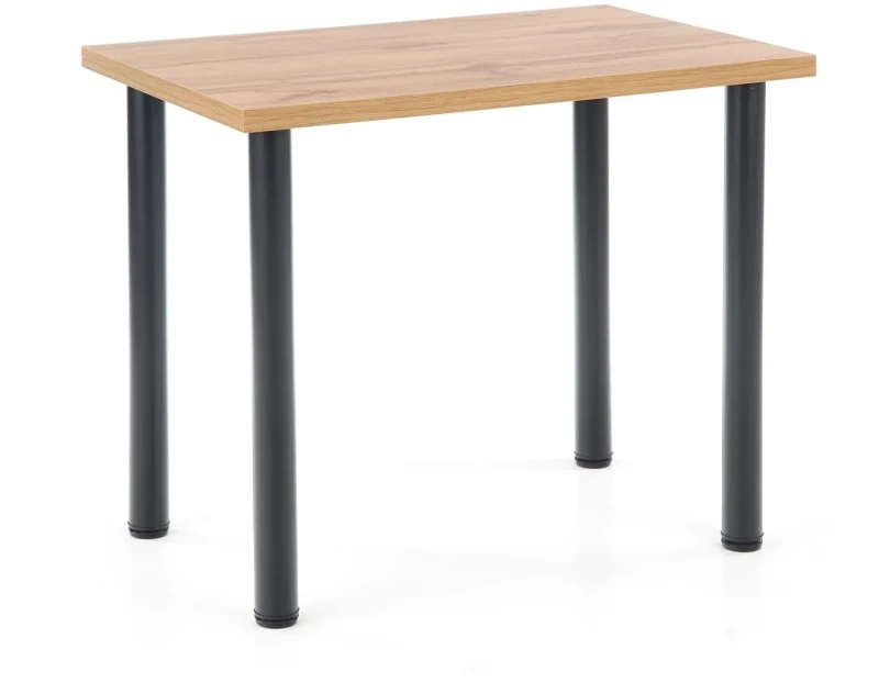 Stół Modex 90 cm blat 32 mm do jadalni dąb wotan/czarny