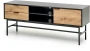 Szafka RTV Murano 150 cm z szufladami do salonu dąb artisan/czarny