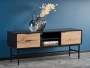 Szafka RTV Murano 150 cm z szufladami do salonu dąb artisan/czarny