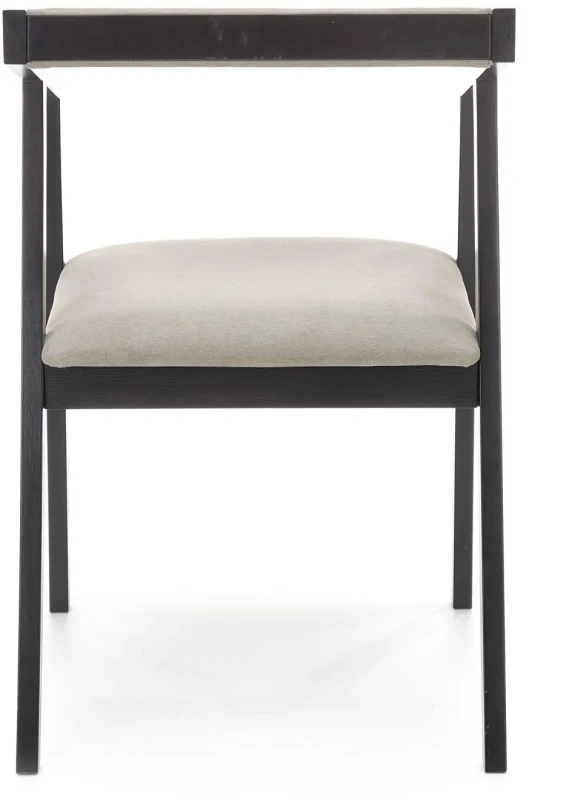 Krzesło drewniane Azul nowoczesne z tapicerowanym siedziskiem do jadalni czarny/popiel