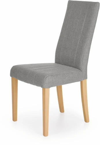 Krzesło tapicerowane Diego drewniany stelaż do jadalni dąb miodowy/popielaty Inari 91