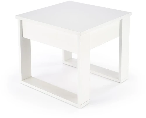 Stolik kawowy Nea Kwadrat 60 cm ława z szufladą do salonu biały