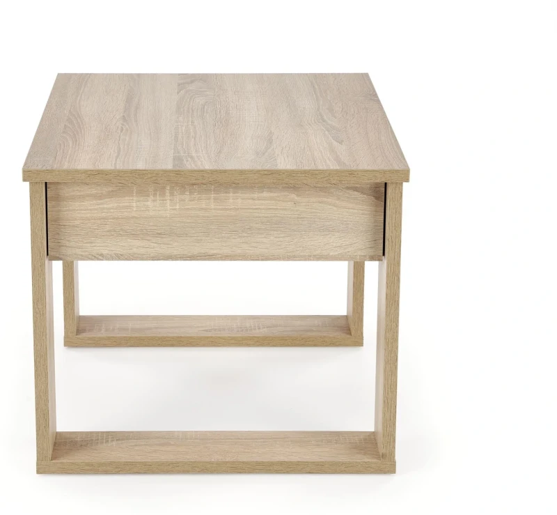 Stolik kawowy Nea Kwadrat 60 cm z szufladą do salonu dąb sonoma