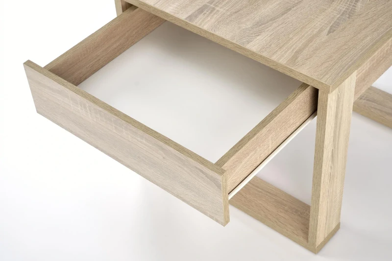 Stolik kawowy Nea Kwadrat 60 cm z szufladą do salonu dąb sonoma