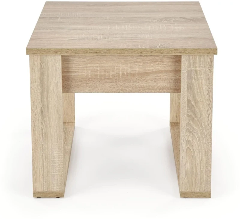 Stolik kawowy Nea Kwadrat 60 cm z szufladą do salonu dąb sonoma