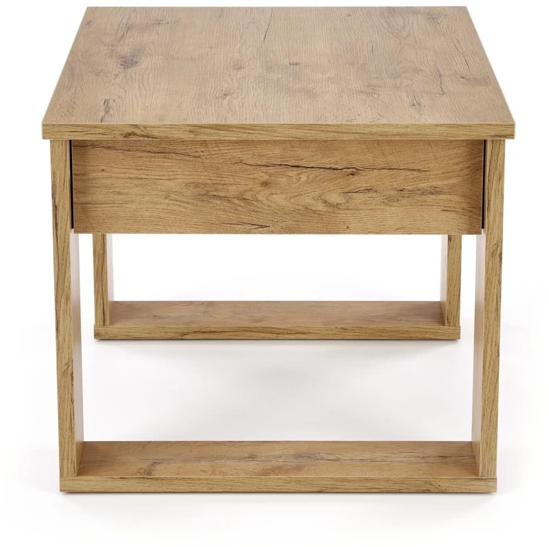 Stolik kawowy Nea Kwadrat 60 cm z szufladą do salonu dąb wotan