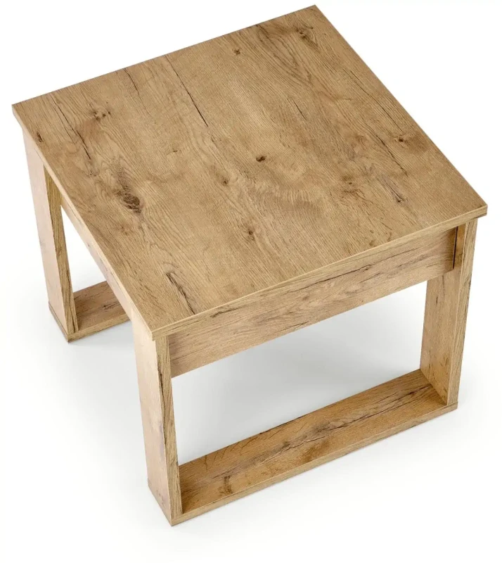 Stolik kawowy Nea Kwadrat 60 cm z szufladą do salonu dąb wotan