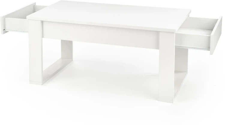 Stolik kawowy Nea 110 cm ława z 2 szufladami do salonu biały