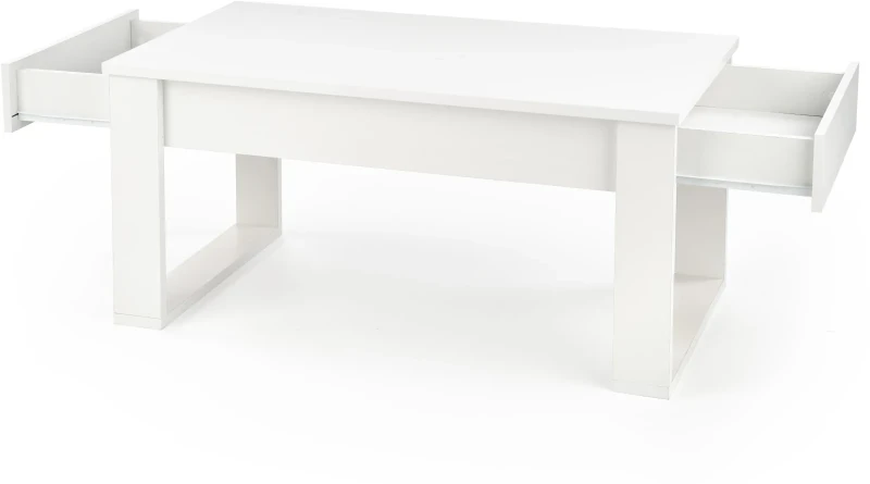 Stolik kawowy Nea 110 cm ława z 2 szufladami do salonu biały