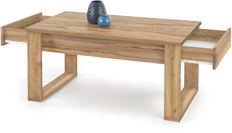 Stolik kawowy Nea 110 cm z 2 szufladami do salonu dąb wotan