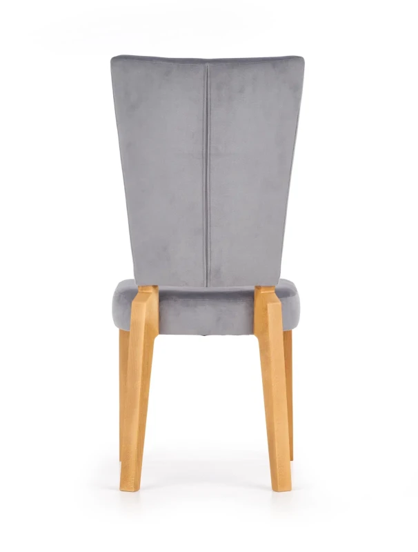 Krzesło drewniane Rois z tapicerowanym siedziskiem do jadalni dąb miodowy/popielaty