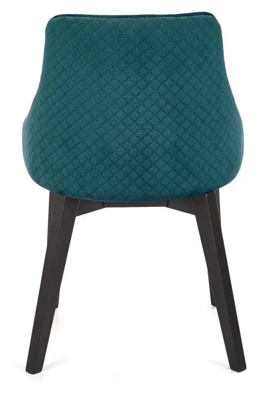 Krzesło tapicerowane Toledo 3 na drewnianym stelażu do jadalni czarny/ciemny zielony