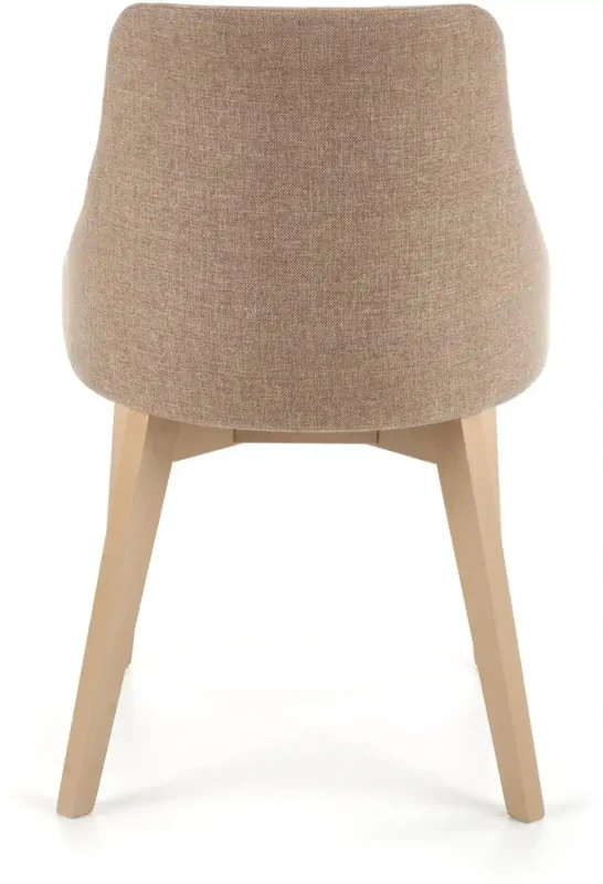 Krzesło tapicerowane Toledo na drewnianym stelażu do jadalni dąb sonoma/beżowy