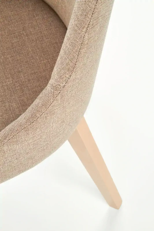 Krzesło tapicerowane Toledo na drewnianym stelażu do jadalni dąb sonoma/beżowy