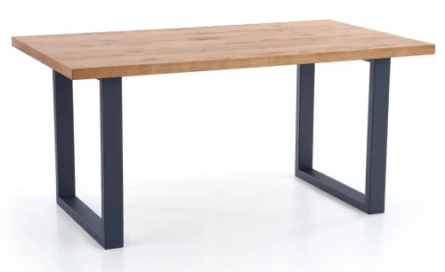 Stół rozkładany Perez 160-250 cm dąb jasny / czarny