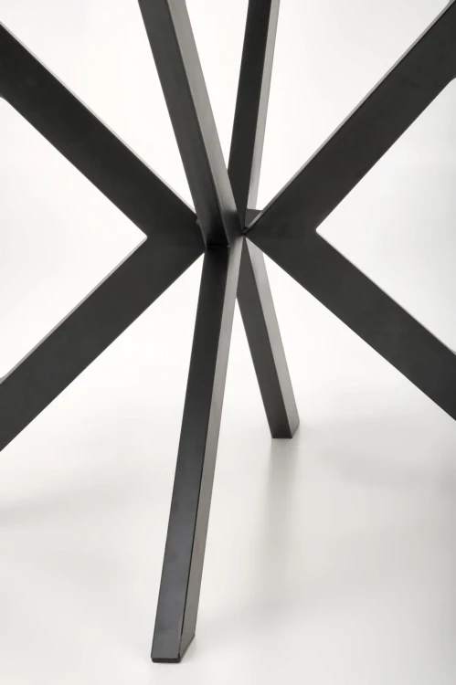 Stół rozkładany Peroni 100 - 250 cm biały marmur / czarny