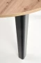 Stół rozkładany Ringo 102-142 cm okrągły do jadalni dąb artisan/czarny