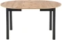 Stół rozkładany Ringo 102-142 cm okrągły do jadalni dąb artisan/czarny