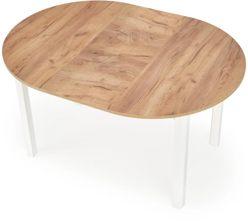 Stół rozkładany Ringo 102-142 cm biały / dąb craft
