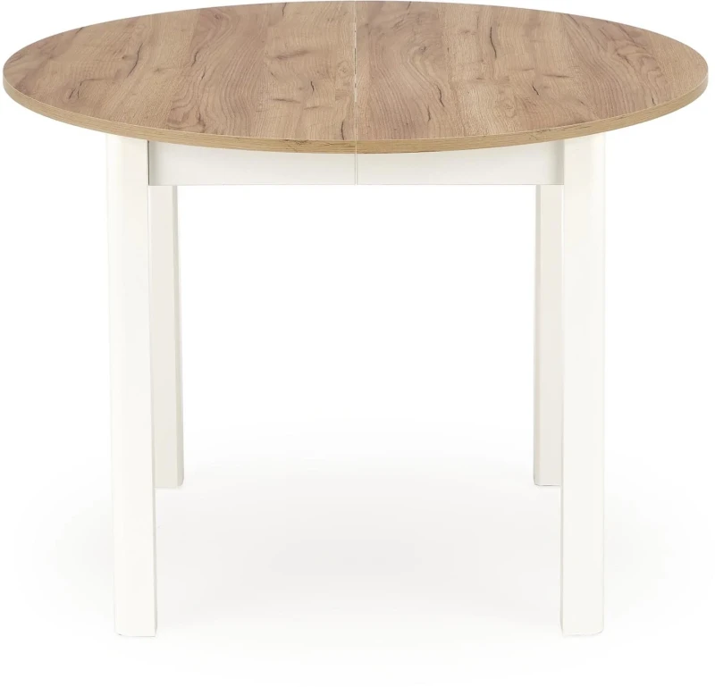 Stół rozkładany Ringo 102-142 cm biały / dąb craft