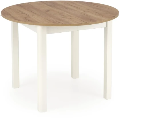 Stół rozkładany Ringo 102-142 cm biały / dąb craft