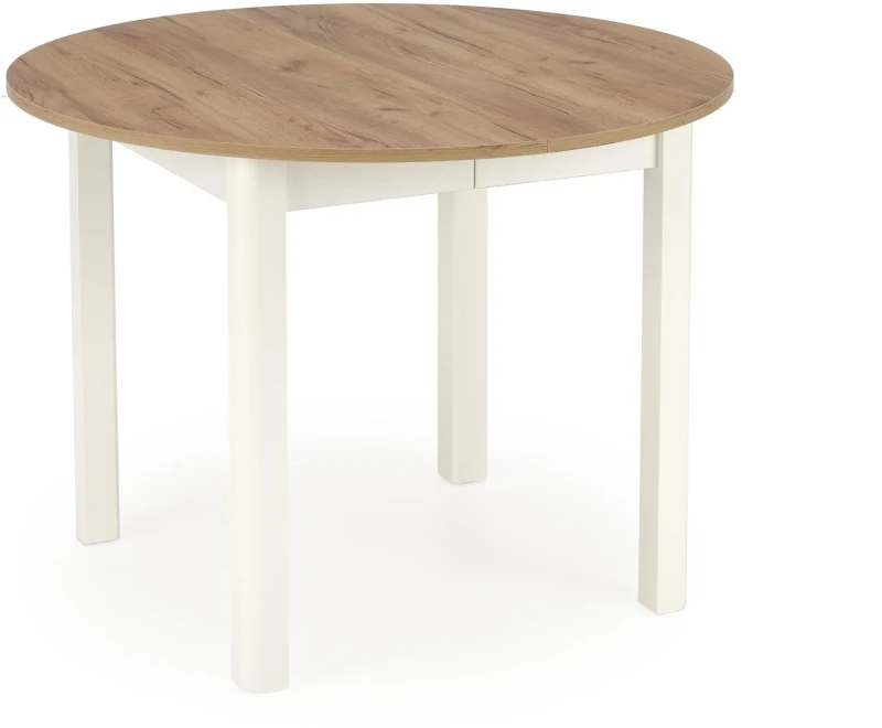 Stół rozkładany Ringo 102-142 cm biały / dąb craft