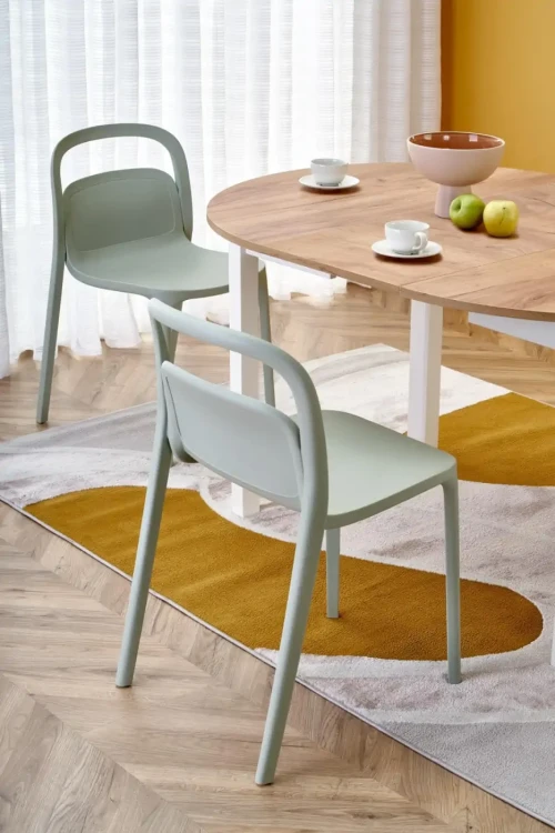 Stół rozkładany Ringo 102-142 cm biały / dąb craft
