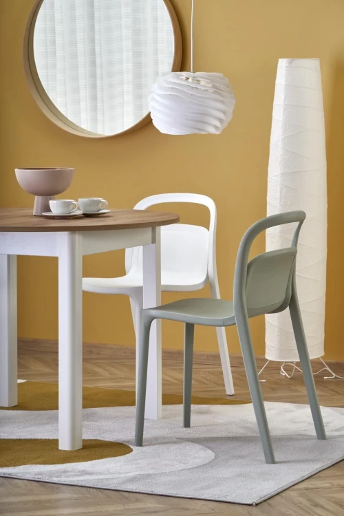 Stół rozkładany Ringo 102-142 cm biały / dąb craft