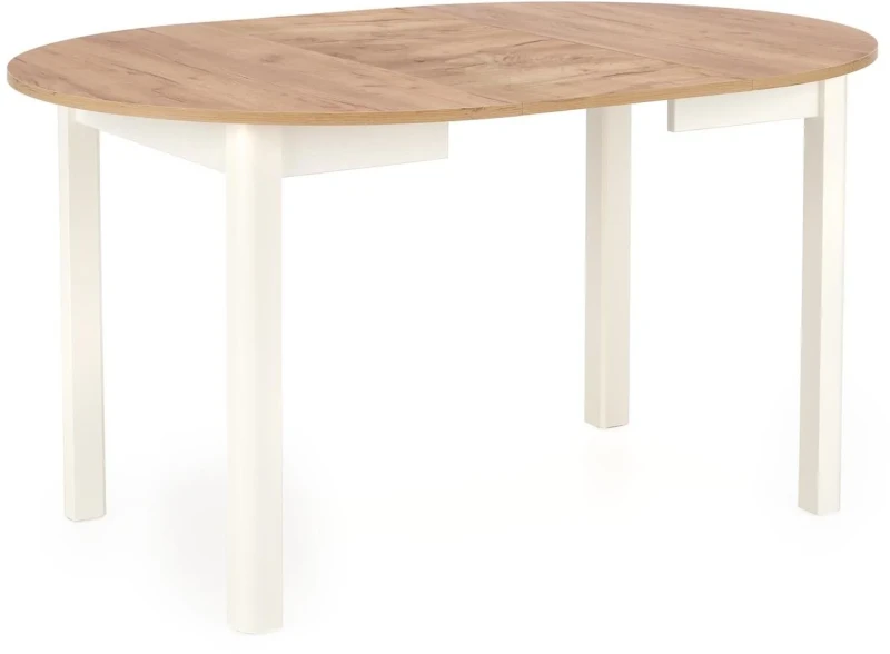 Stół rozkładany Ringo 102-142 cm biały / dąb craft