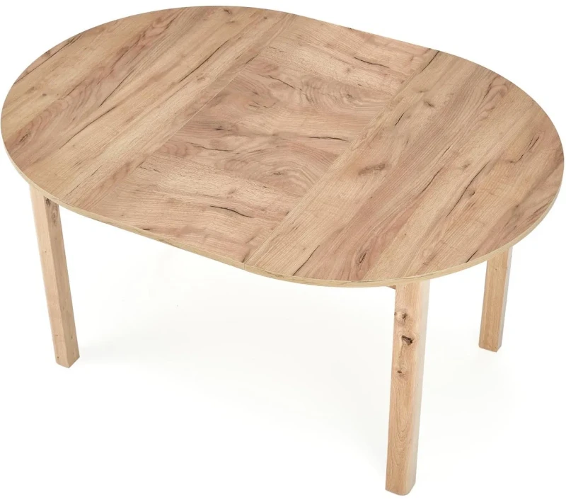 Stół rozkładany Ringo 102-142 cm okrągły do jadalni dąb craft