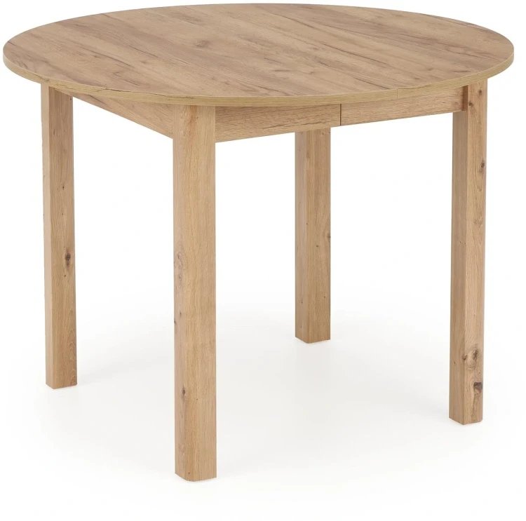 Stół rozkładany Ringo 102-142 cm okrągły do jadalni dąb craft