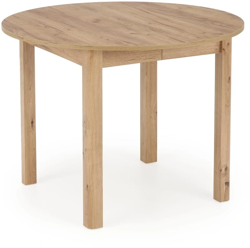 Stół rozkładany Ringo 102-142 cm okrągły do jadalni dąb craft