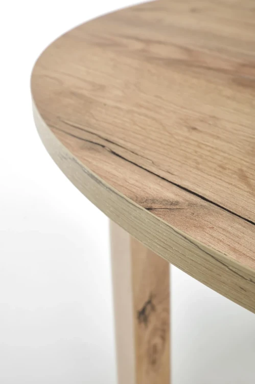Stół rozkładany Ringo 102-142 cm okrągły do jadalni dąb craft